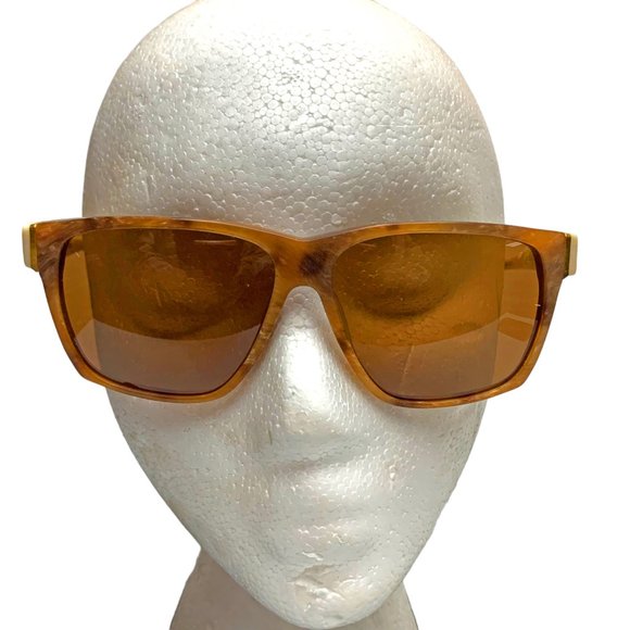 Vintage Catherine Deneuve CD 005 Brown Shield Shape Sunglasses - Picture 8 of 10